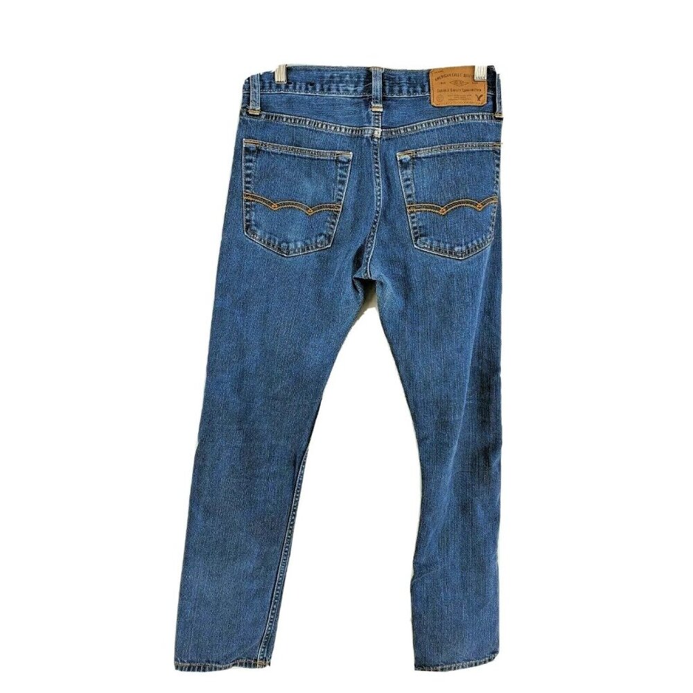 American Eagle Outfitters Jeans Men's Size 28x30 Slim Core Flex Medium Wash - Picture 2 of 7